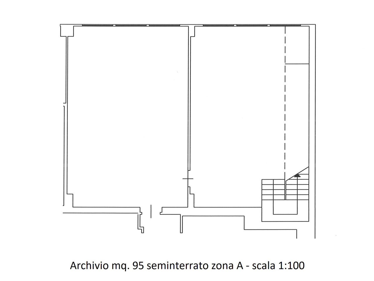 Planimetria archivio 95 mq in affitto a Milano via Fantoli zona Mecenate