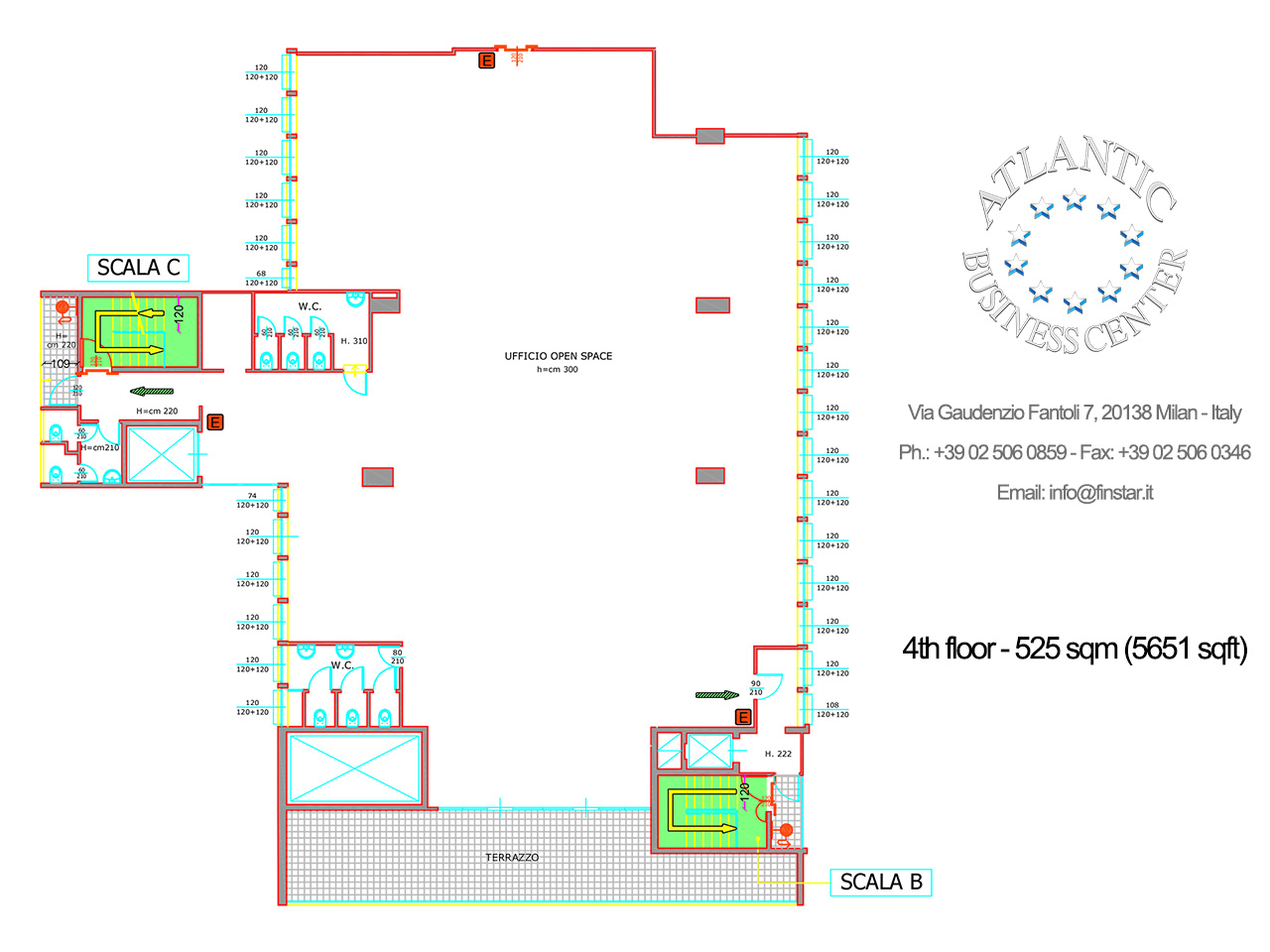 office 525 sqm (5651 sqft) - new open space floorplan